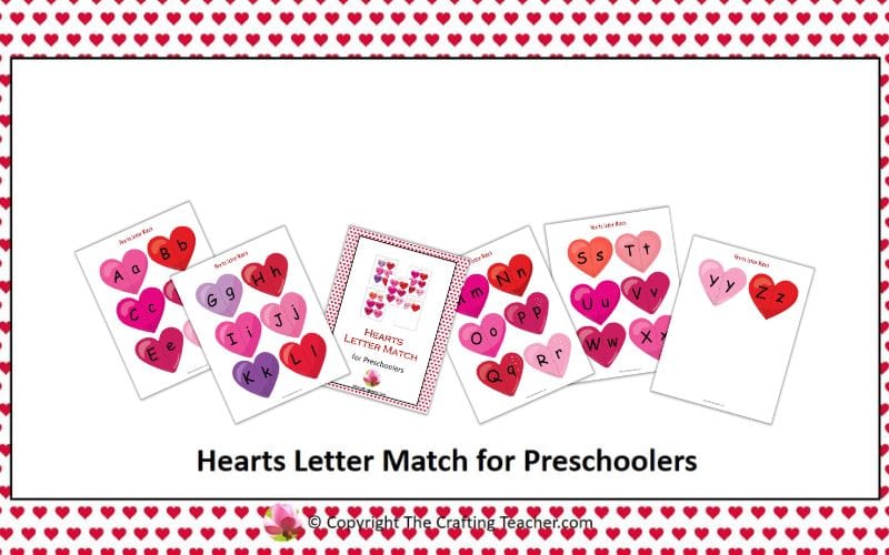 Hearts Letter Match for Preschoolers