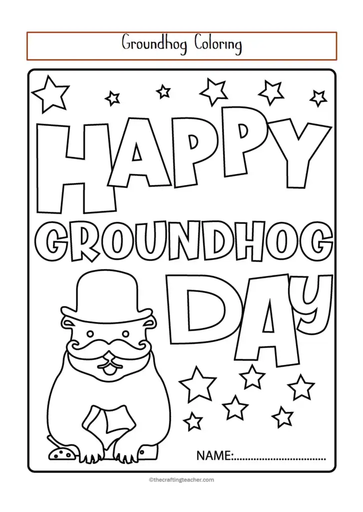 Groundhog Day Coloring