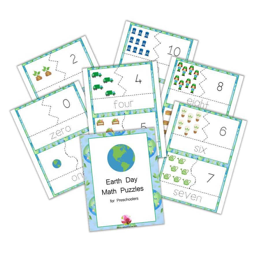 Earth Math Puzzles for Preschoolers