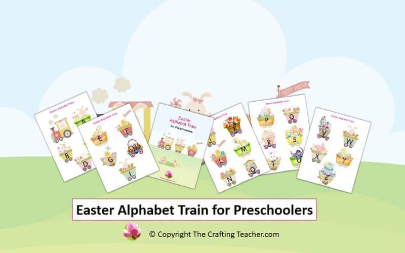 Easter Alphabet Train for Preschoolers