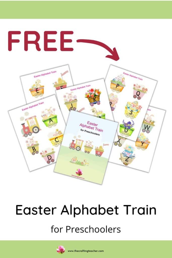 Easter Alphabet Train for Preschoolers