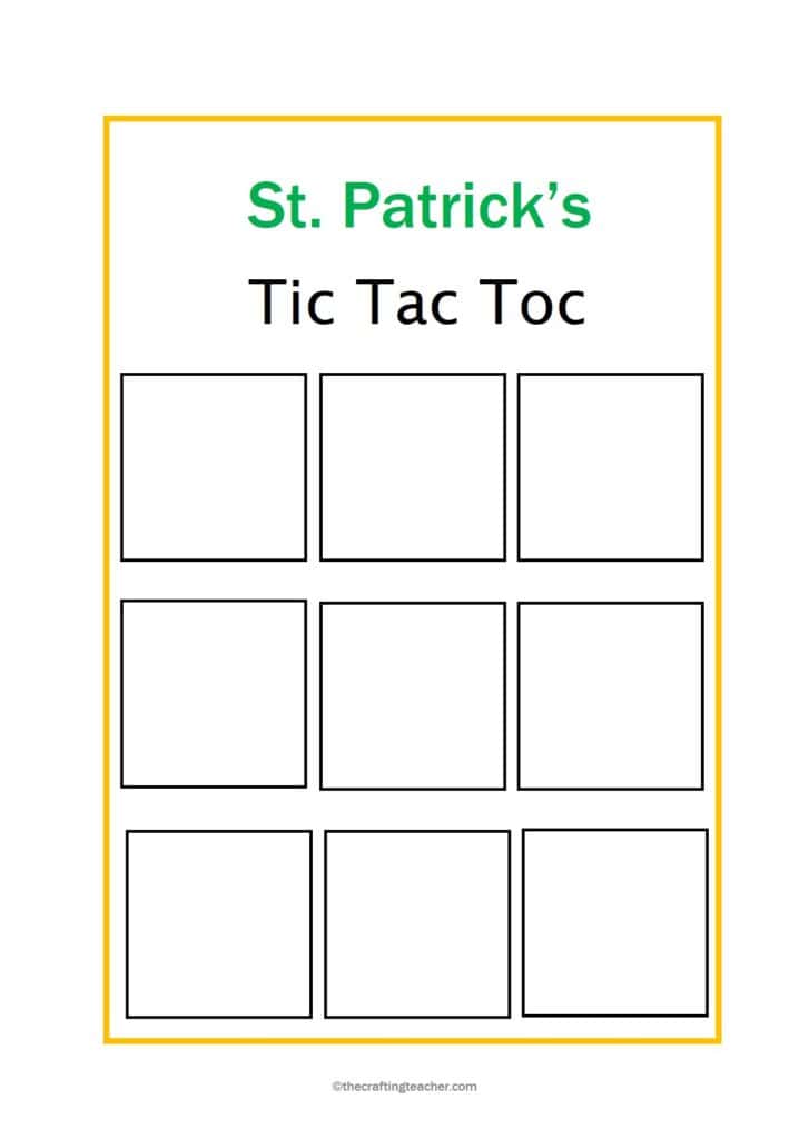 St. Patrick's Tic-Tac-Toc Mat