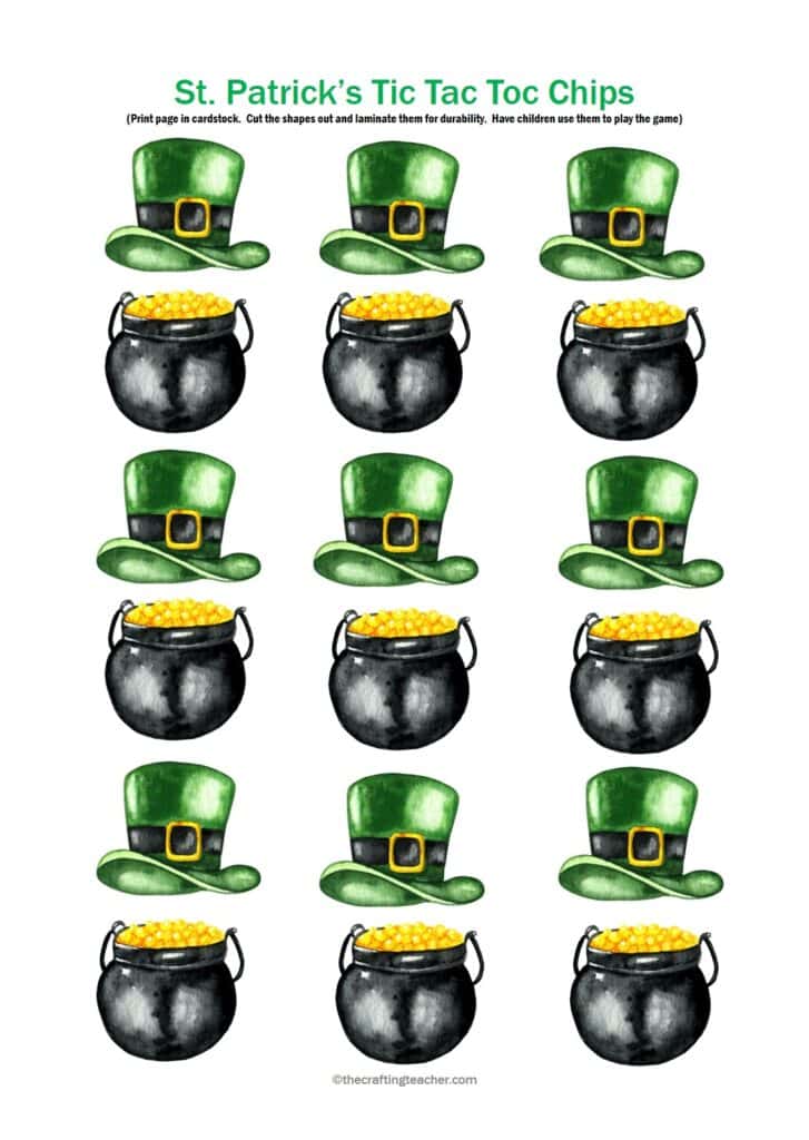 St. Patrick's Tic-Tac-Toc Chips