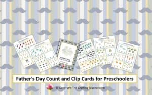Father's Day Count & Clip Cards for Preschoolers
