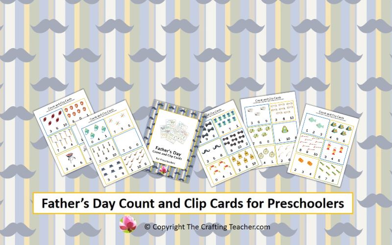 Father's Day Count & Clip Cards for Preschoolers