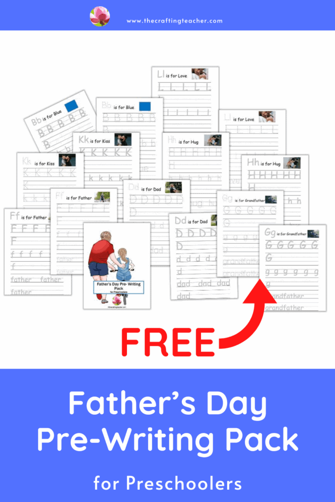 Father's Day Pre-Writing Pack for Preschoolers