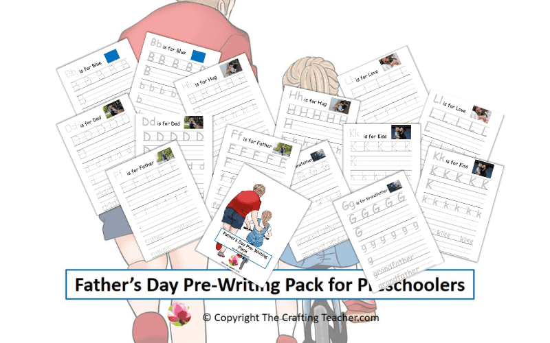 Father's Day Pre-Writing Pack for Preschoolers