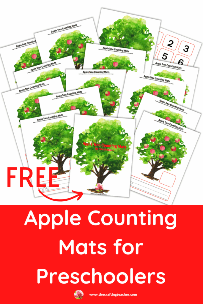 Apple Tree Counting Mats for Preschoolers 