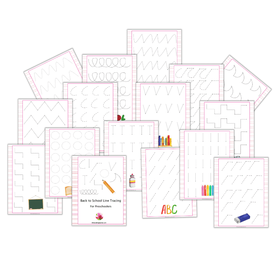 Back to School Line Tracing for Preschoolers