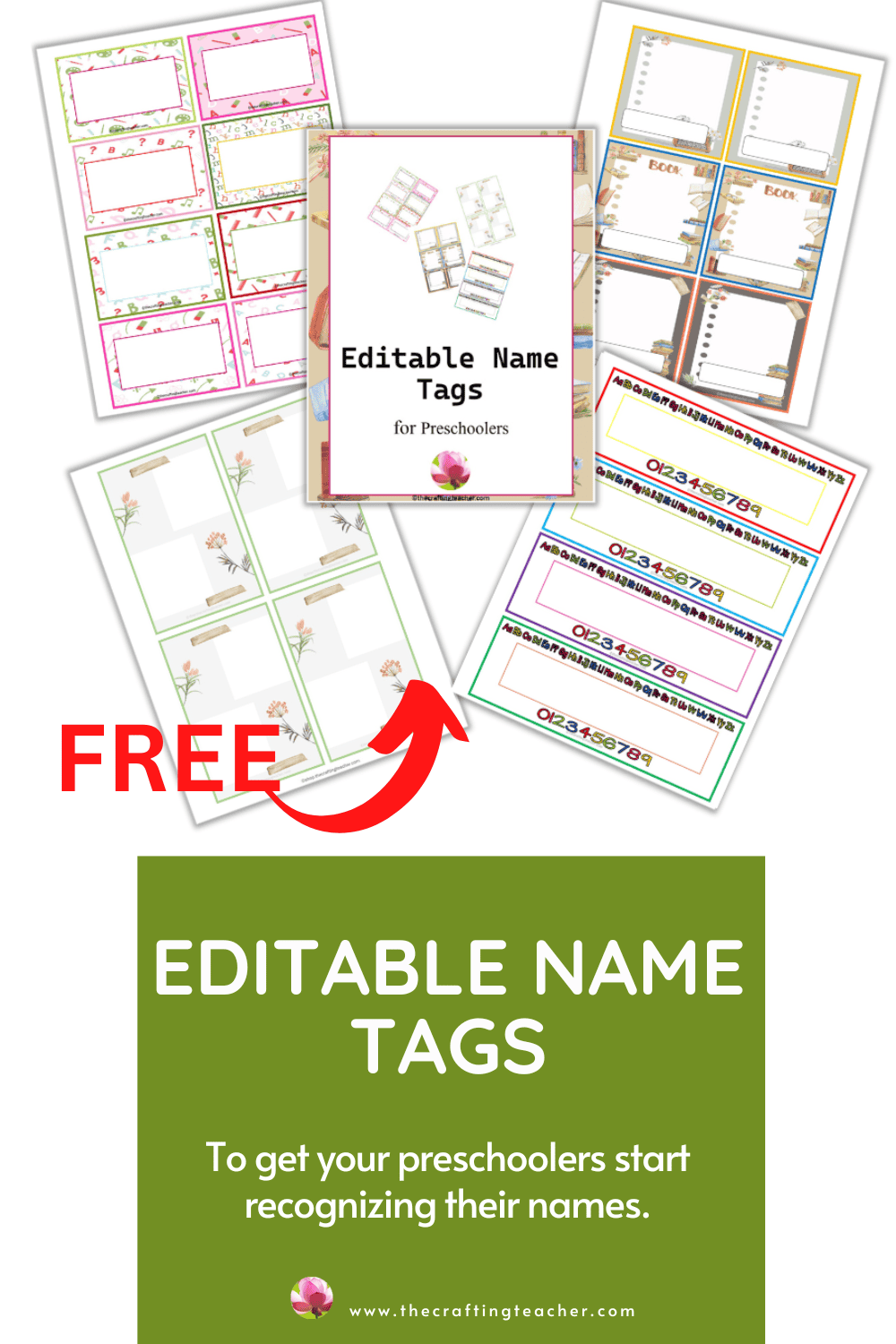 Editable Name Tags - The Crafting Teacher