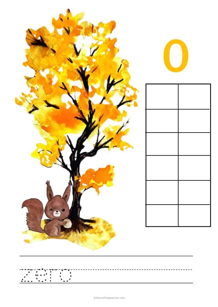 Acorns Counting Mats for Preschoolers - page #1