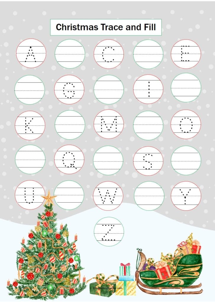 Christmas Trace and Fill