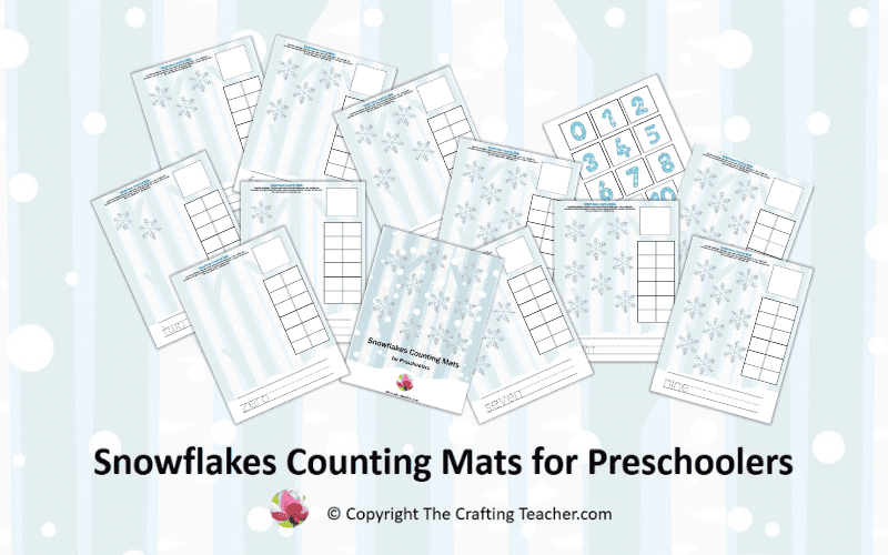 Snowflakes Counting Mats for Preschoolers