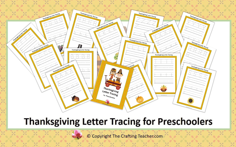 Thanksgiving Letter Tracing for Preschoolers