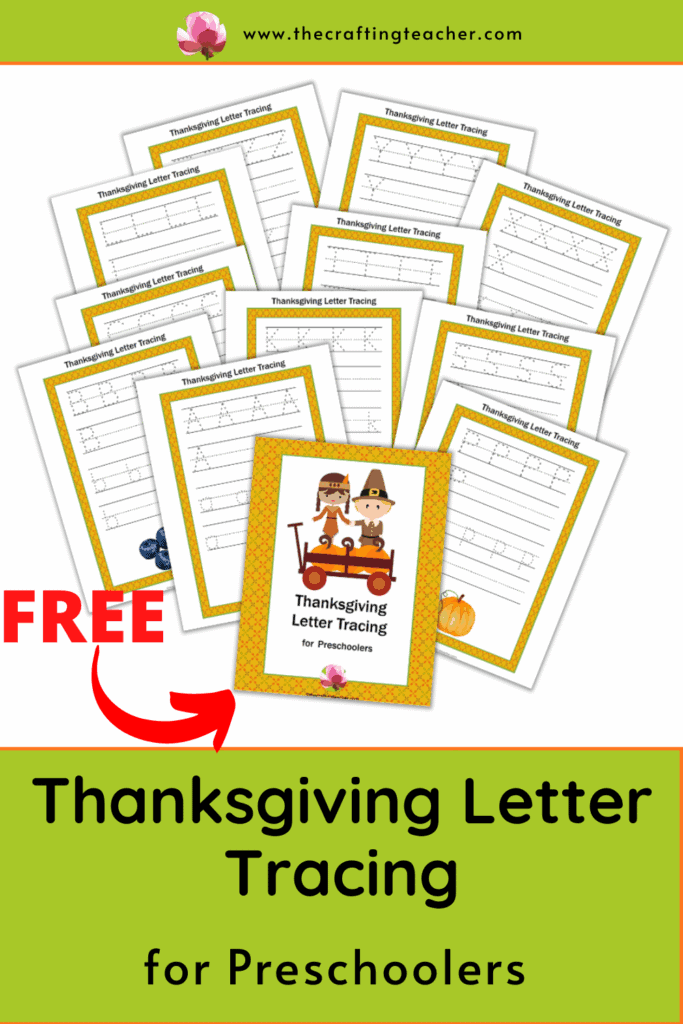 Thanksgiving Letter Tracing for Preschoolers
