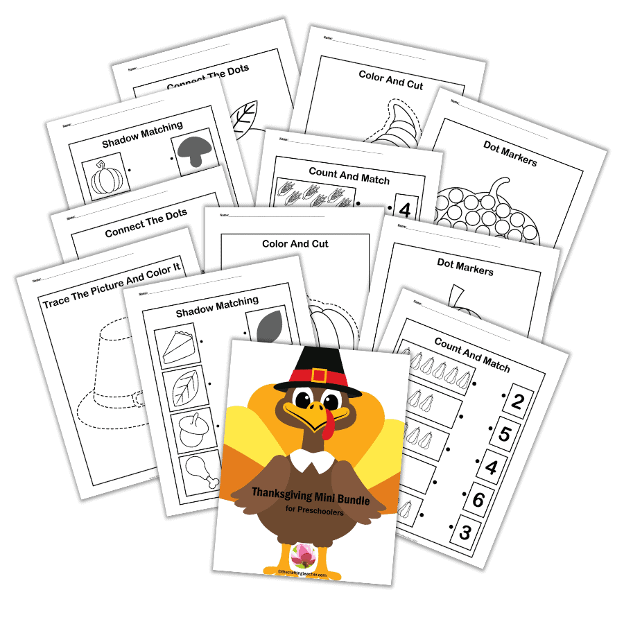 Thanksgiving Mini Bundle for Preschoolers 