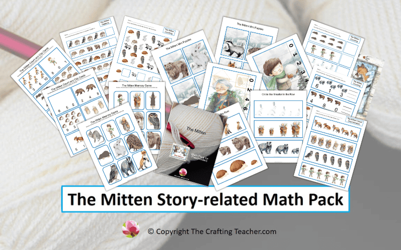 The Mitten Story-related Math Pack for Preschoolers