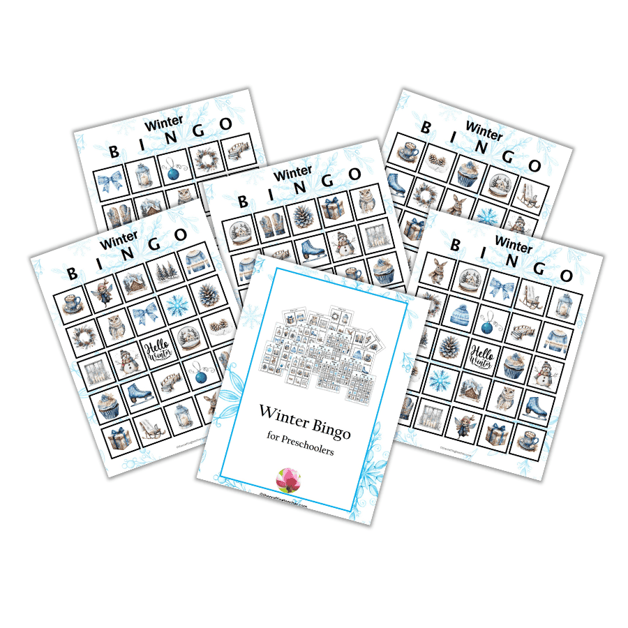 Winter Bingo for Preschoolers - advanced version