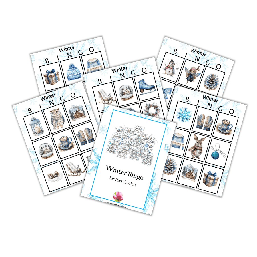 Winter Bingo for Preschoolers - simpler version