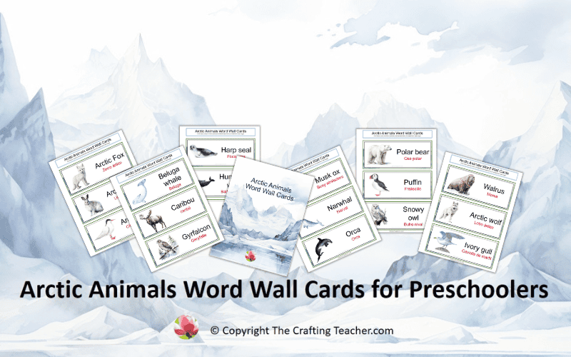 Arctic Animals Word Wall Cards