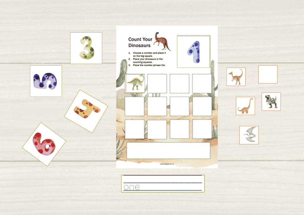 Dinosaurs Counting Mats - Activity #4