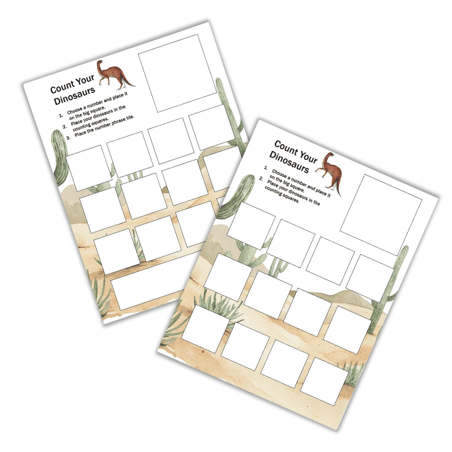 Dinosaur Counting Mats