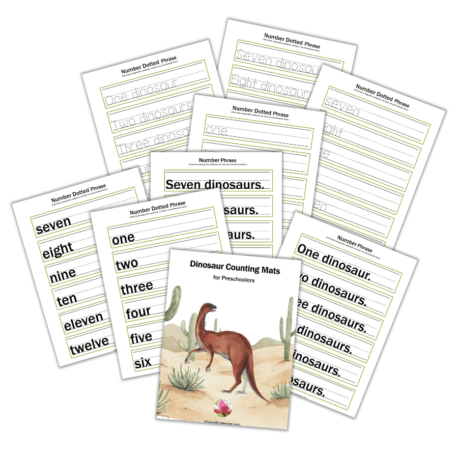 Dinosaurs Number Words and Phrases