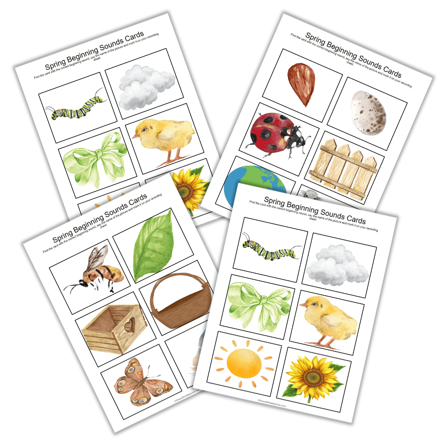 Spring Beginning Sounds Cards