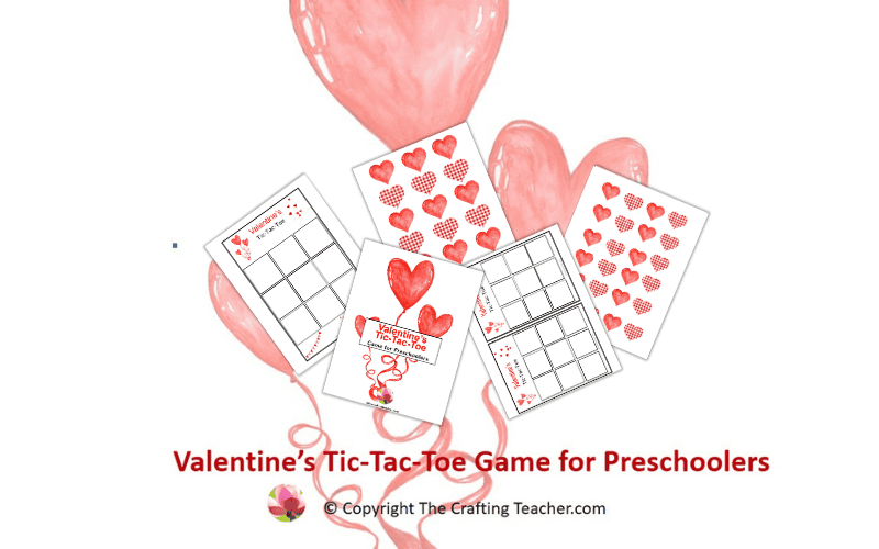 Valentine's Tic-Tac-Toe Game for Preschoolers