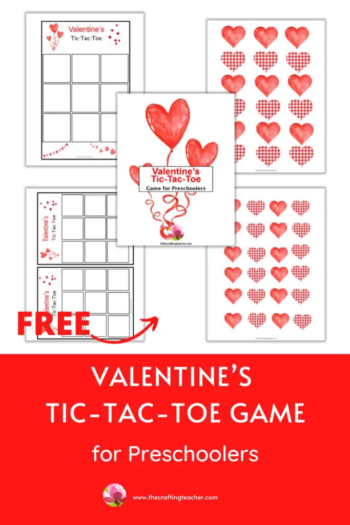 Valentine's Tic-Tac-Toe Game for Preschoolers