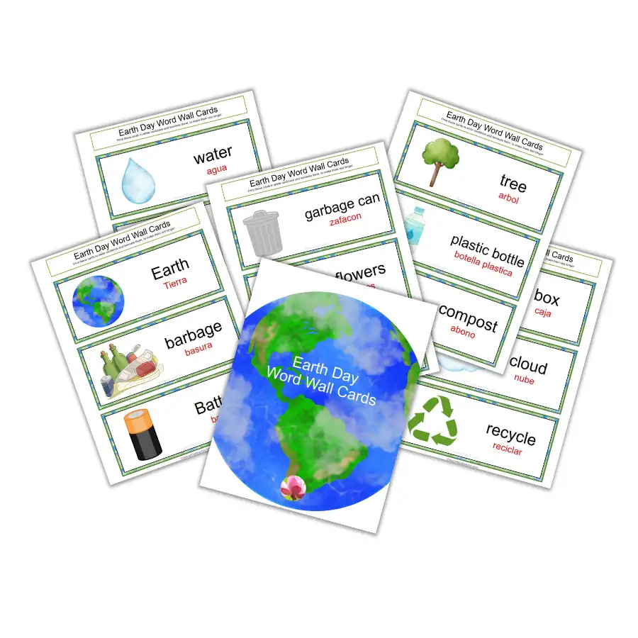 Earth Day Word Wall Cards 