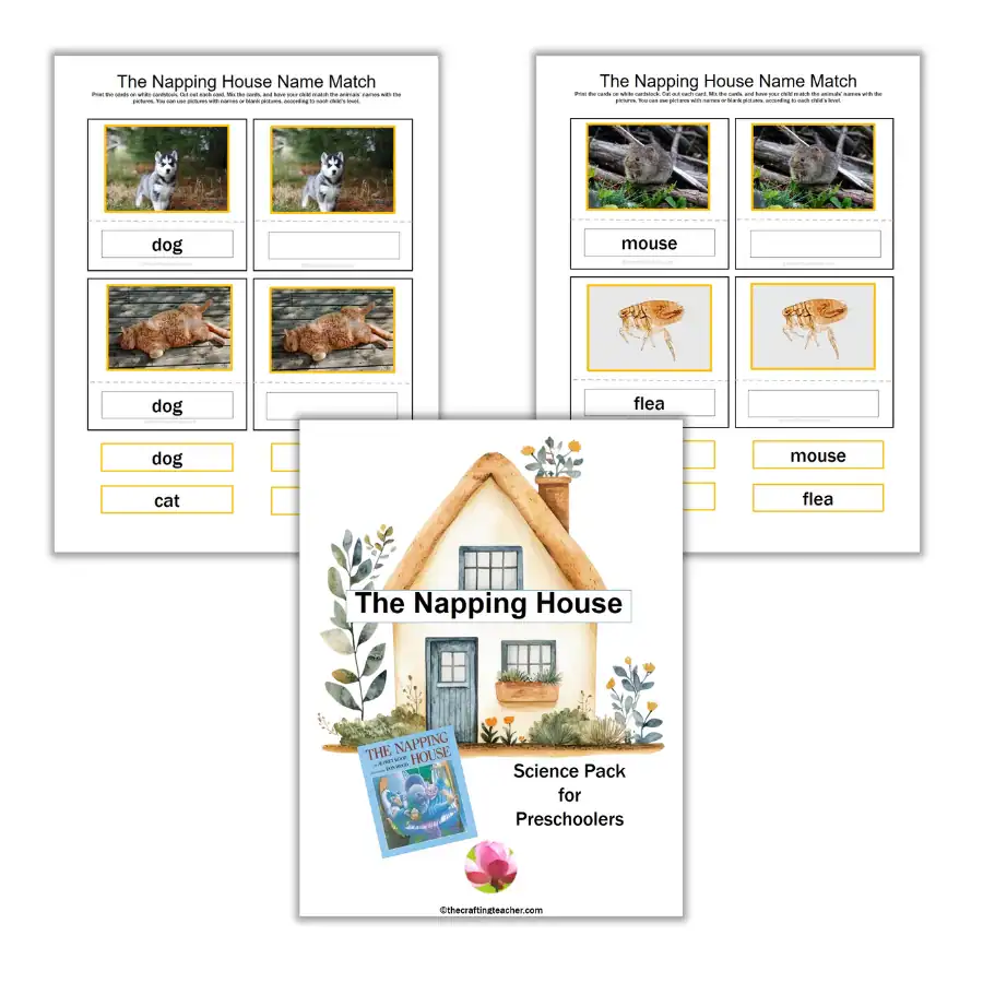 The Napping House Animal Name Match