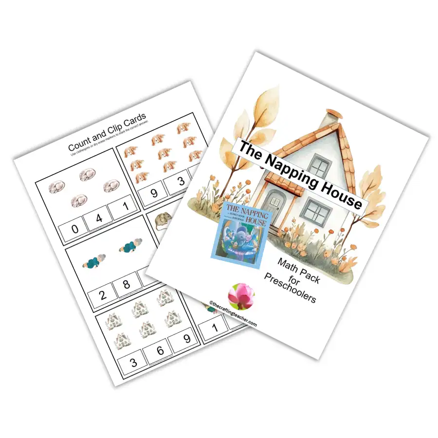 The Napping House Count & Clip Cards