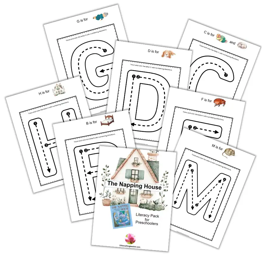 The Napping House Letters Tracing