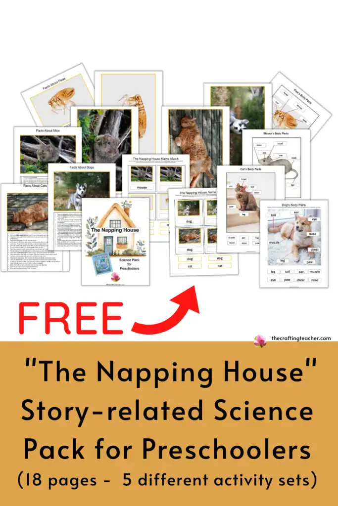 The Napping House Story-related Science Pack for Preschoolers