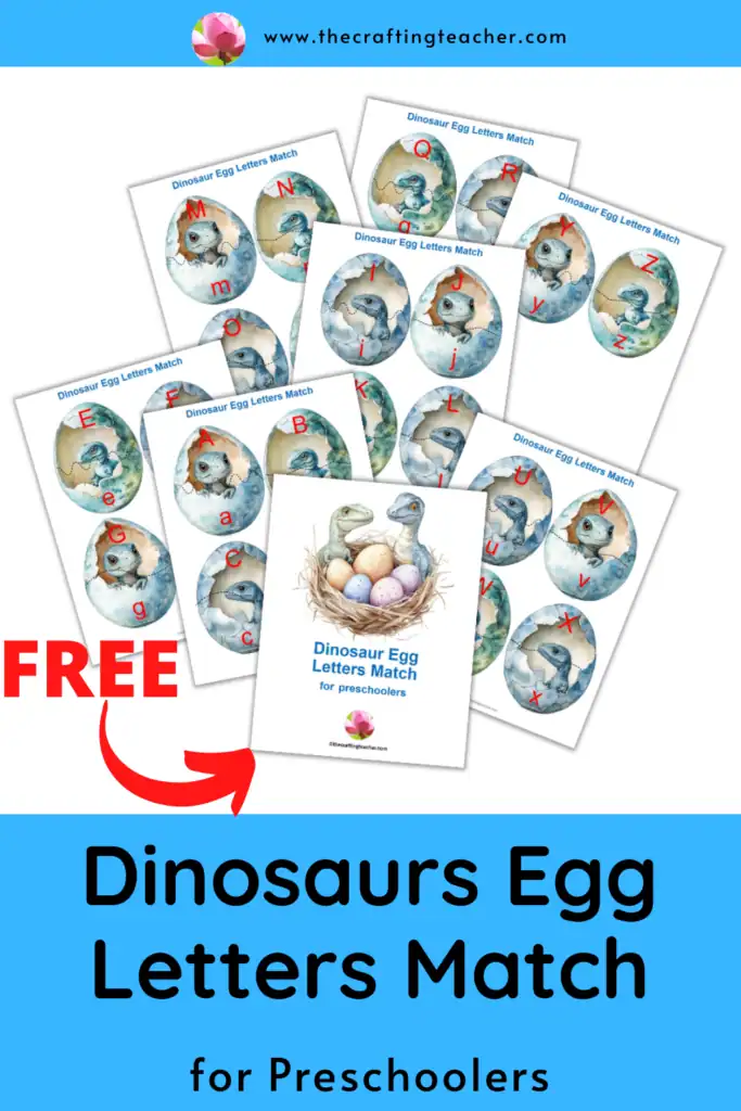 Dinosaur Egg Letters Match for Preschoolers 