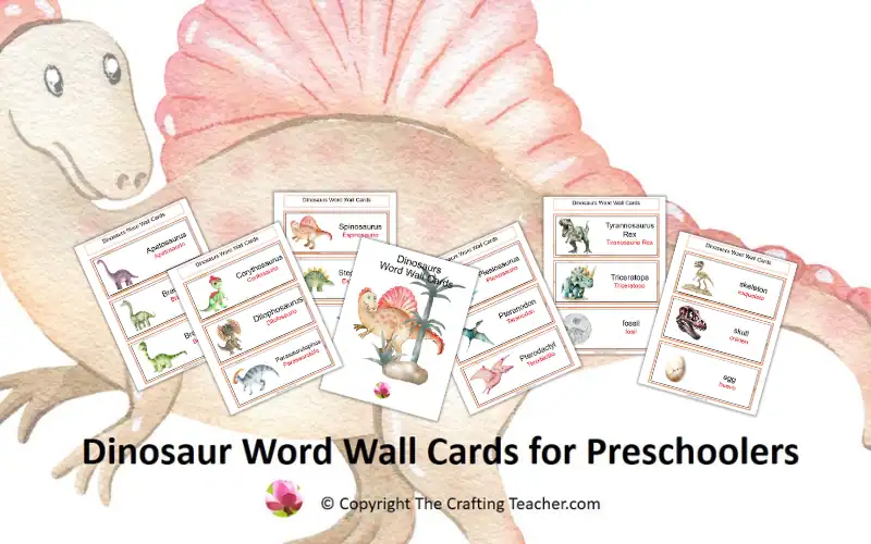Dinosaur Word Wall Cards