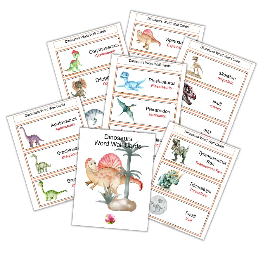 Dinosaur Word Wall Cards