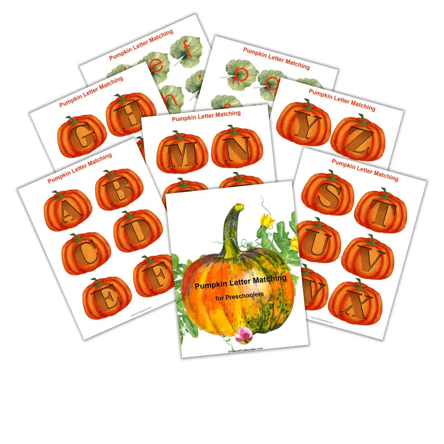 Pumpkin Letter Matching for Preschoolers 