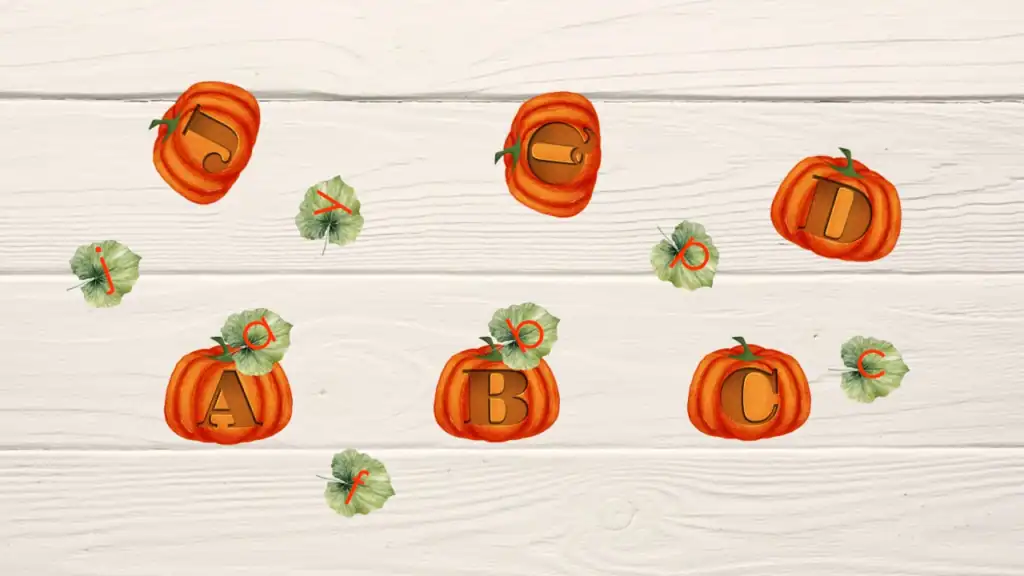 Pumpkin Letter Matching sample