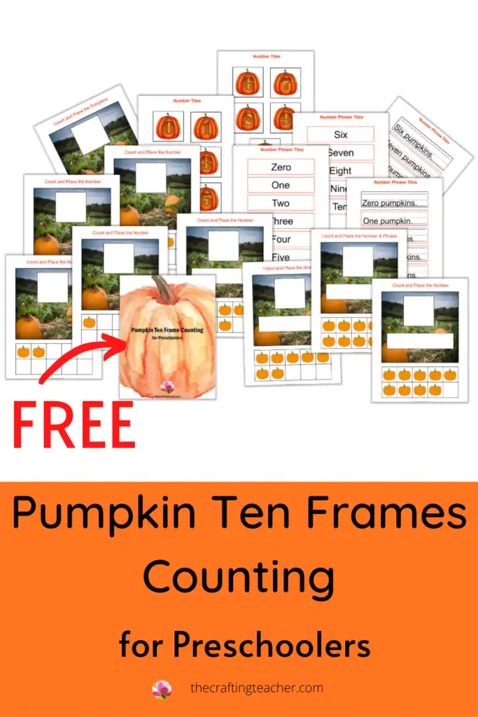 Pumpkin Ten Frame Counting for Preschoolers
