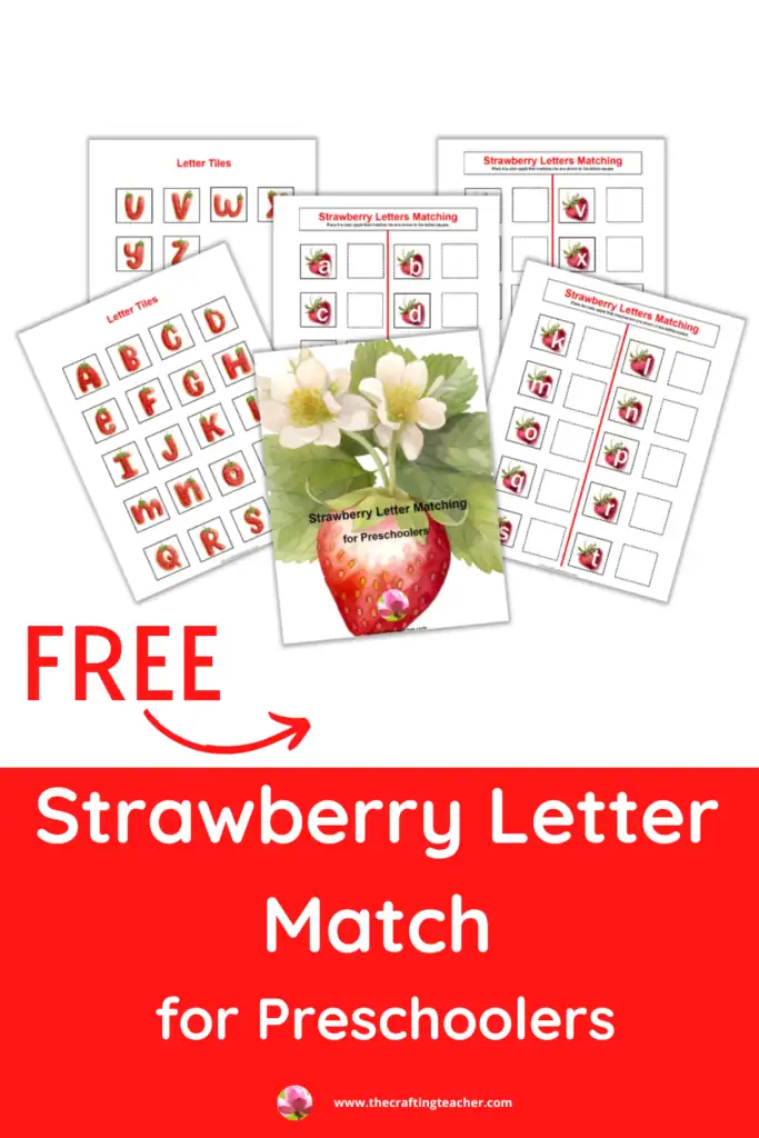Strawberry Letter Matching for Preschoolers