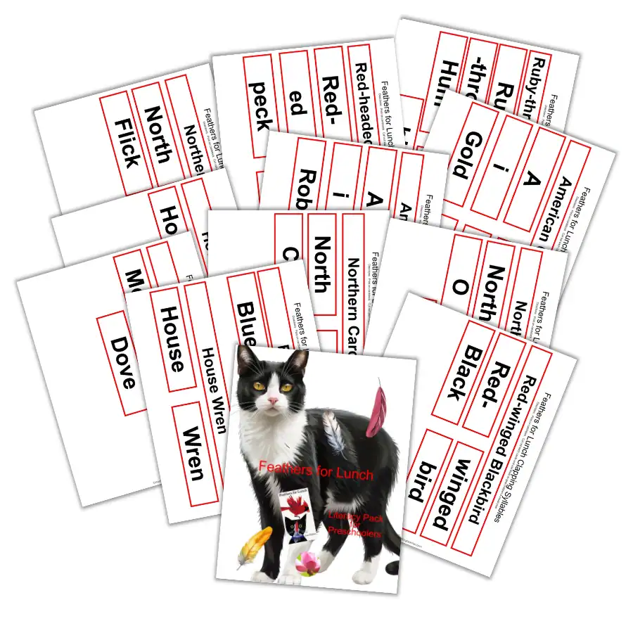 Feathers for Lunch Clapping Syllables Cards