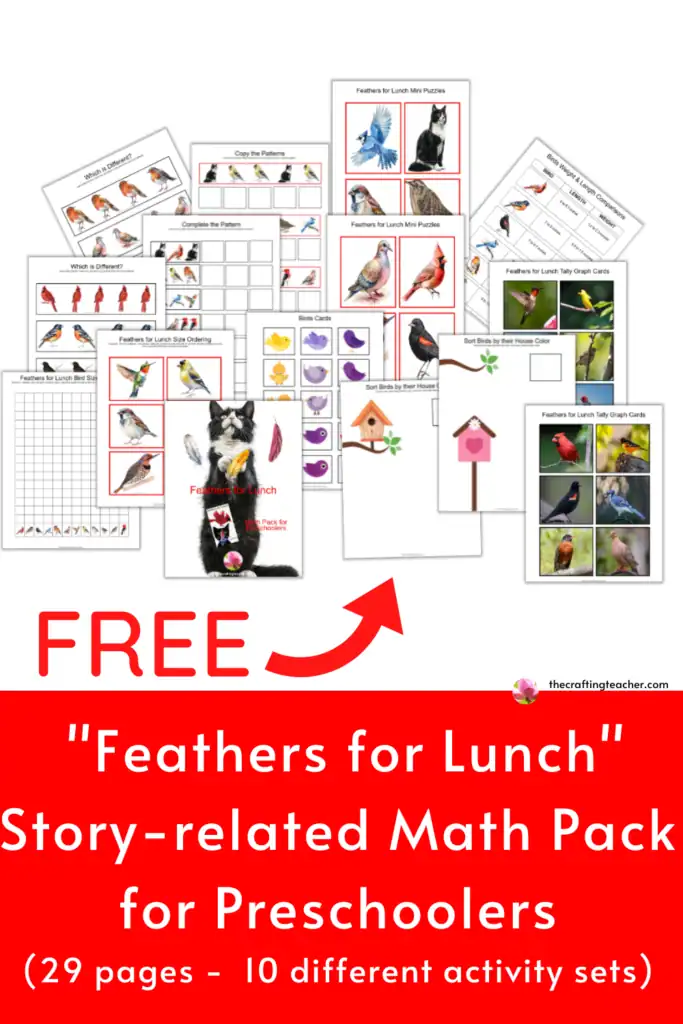 Feathers for Lunch Math Pack for Preschoolers 