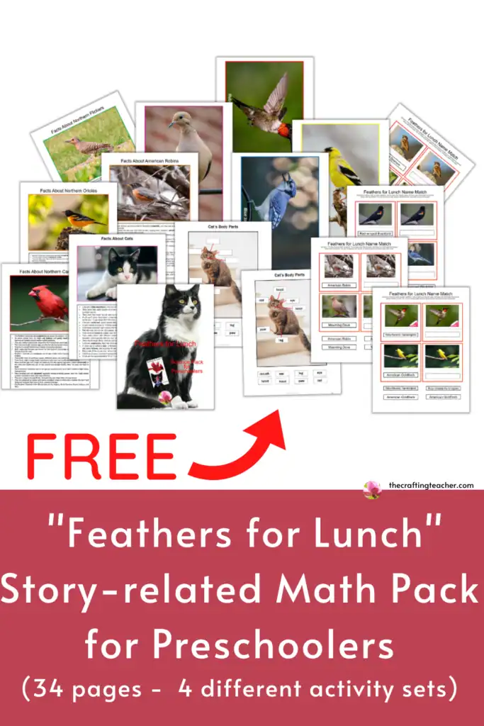 Feathers for Lunch Story-related Science Pack for Preschoolers